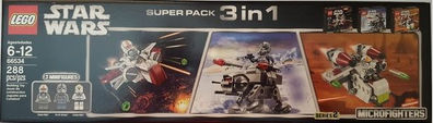 LEGO Set-Star Wars Super Pack 3 in 1 (75072, 75075, 75076)-Star Wars / Star Wars Microfighters Series 2-66534-1-Creative Brick Builders